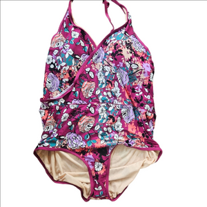 Floral One Piece Swimsuit Women's Plus Size 3X